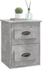 vidaXL - Nachtkastjes - 2 - st - wandgemonteerd - 41,5x36x53 - cm - betongrijs