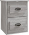 vidaXL - Nachtkastjes - 2 - st - wandgemonteerd - 41,5x36x53 - cm - grijs - sonoma