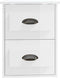 vidaXL - Nachtkastjes - 2 - st - wandgemonteerd - 41,5x36x53 - cm - hoogglans - wit