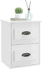vidaXL - Nachtkastjes - 2 - st - wandgemonteerd - 41,5x36x53 - cm - hoogglans - wit