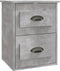 vidaXL - Nachtkastjes - 2 - st - wandgemonteerd - 41,5x36x53 - cm - betongrijs