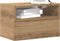 vidaXL - Nachtkastjes - 2 - st - wandgemonteerd - 45x26x28,5 - cm - artisanaal - eiken
