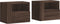 vidaXL - Nachtkastjes - 2 - st - wandgemonteerd - 45x30x35 - cm - bruin - eikenkleurig