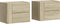 vidaXL - Nachtkastjes - 2 - st - wandgemonteerd - 45x30x35 - cm - sonoma - eikenkleur