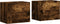 vidaXL - Nachtkastjes - 2 - st - wandgemonteerd - 45x30x35 - cm - gerookt - eikenkleur
