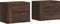 vidaXL - Nachtkastjes - 2 - st - wandgemonteerd - 45x30x35 - cm - bruin - eikenkleurig