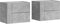 vidaXL - Nachtkastjes - 2 - st - wandgemonteerd - 45x30x35 - cm - betongrijs