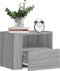 vidaXL - Nachtkastjes - 2 - st - wandgemonteerd - 45x30x35 - cm - grijs - sonoma - eiken