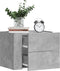 vidaXL - Nachtkastjes - 2 - st - wandgemonteerd - 45x30x35 - cm - betongrijs