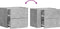 vidaXL - Nachtkastjes - 2 - st - wandgemonteerd - 45x30x35 - cm - betongrijs