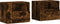 vidaXL - Nachtkastjes - 2 - st - wandgemonteerd - 45x30x35 - cm - gerookt - eikenkleur