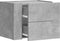 vidaXL - Nachtkastjes - 2 - st - wandgemonteerd - 45x30x35 - cm - betongrijs
