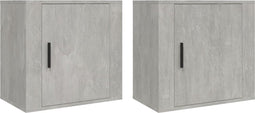 vidaXL - Nachtkastjes - 2 - st - wandgemonteerd - 50x30x47 - cm - betongrijs