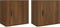 vidaXL - Nachtkastjes - 2 - st - wandgemonteerd - 50x30x47 - cm - bruin - eikenkleur