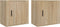 vidaXL - Nachtkastjes - 2 - st - wandgemonteerd - 50x30x47 - cm - sonoma - eikenkleur