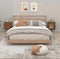 vidaXL - Nachtkastjes - 2 - st - wandgemonteerd - 50x30x47 - cm - bruin - eikenkleur
