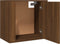 vidaXL - Nachtkastjes - 2 - st - wandgemonteerd - 50x30x47 - cm - bruin - eikenkleur