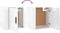 vidaXL - Nachtkastjes - 2 - st - wandgemonteerd - 50x30x47 - cm - hoogglans - wit