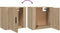 vidaXL - Nachtkastjes - 2 - st - wandgemonteerd - 50x30x47 - cm - sonoma - eikenkleur
