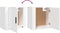 vidaXL - Nachtkastjes - 2 - st - wandgemonteerd - 50x30x47 - cm - wit