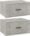 vidaXL - Nachtkastjes - 2 - st - wandgemonteerd - 50x36x25 - cm - betongrijs