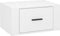 vidaXL - Nachtkastjes - 2 - st - wandgemonteerd - 50x36x25 - cm - hoogglans - wit