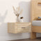 vidaXL - Nachtkastjes - 2 - st - wandgemonteerd - 50x36x25 - cm - sonoma - eikenkleur