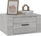 vidaXL - Nachtkastjes - 2 - st - wandgemonteerd - 50x36x25 - cm - grijs - sonoma - eiken