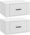 vidaXL - Nachtkastjes - 2 - st - wandgemonteerd - 50x36x25 - cm - wit