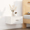 vidaXL - Nachtkastjes - 2 - st - wandgemonteerd - 50x36x25 - cm - wit