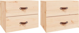 vidaXL - Nachtkastjes - 2 - st - wandgemonteerd - 50x36x40 - cm