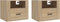 vidaXL - Nachtkastjes - 2 - st - wandgemonteerd - 50x36x40 - cm - sonoma - eikenkleur