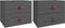 vidaXL - Nachtkastjes - 2 - st - wandgemonteerd - 50x36x40 - cm - grijs