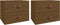 vidaXL - Nachtkastjes - 2 - st - wandgemonteerd - 50x36x40 - cm - honingbruin
