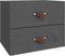 vidaXL - Nachtkastjes - 2 - st - wandgemonteerd - 50x36x40 - cm - grijs