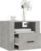 vidaXL - Nachtkastjes - 2 - st - wandgemonteerd - 50x36x40 - cm - betongrijs