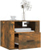 vidaXL - Nachtkastjes - 2 - st - wandgemonteerd - 50x36x40 - cm - gerookt - eikenkleur
