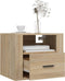 vidaXL - Nachtkastjes - 2 - st - wandgemonteerd - 50x36x40 - cm - sonoma - eikenkleur