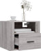 vidaXL - Nachtkastjes - 2 - st - wandgemonteerd - 50x36x40 - cm - grijs - sonoma - eiken