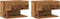 vidaXL - Nachtkastjes - 2 - st - wandgemonteerd - oud - houtkleurig