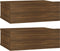 vidaXL - Nachtkastjes - 2 - st - zwevend - 40x30x15 - cm - bewerkt - hout - bruineiken