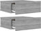 vidaXL - Nachtkastjes - 2 - st - zwevend - 40x30x15 - cm - bewerkt - hout - grijs - sonoma