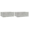 vidaXL - Nachtkastjes - 2 - st - zwevend - 40x30x15 - cm - bewerkt - hout - betongrijs