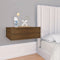 vidaXL - Nachtkastjes - 2 - st - zwevend - 40x30x15 - cm - bewerkt - hout - bruineiken