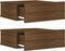 vidaXL - Nachtkastjes - 2 - st - zwevend - 40x30x15 - cm - bewerkt - hout - bruineiken