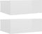 vidaXL - Nachtkastjes - 2 - st - zwevend - 40x30x15cm - bewerkt - hout - hoogglans - wit