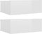 vidaXL - Nachtkastjes - 2 - st - zwevend - 40x30x15cm - bewerkt - hout - hoogglans - wit