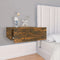 vidaXL - Nachtkastjes - 2 - st - zwevend - 40x30x15cm - bewerkt - hout - gerookt - eiken