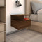 vidaXL - Nachtkastjes - 2 - st - zwevend - 40x31x27 - cm - bewerkt - hout - bruin - eiken