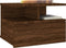 vidaXL - Nachtkastjes - 2 - st - zwevend - 40x31x27 - cm - bewerkt - hout - bruin - eiken